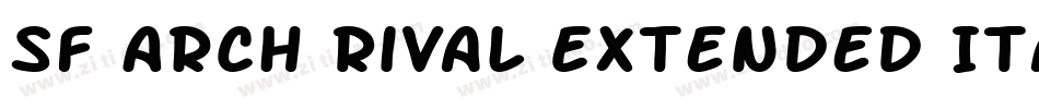 SF Arch Rival Extended Italic字体转换